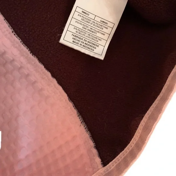 Nike Womens Thermafit Jacket Long Sleeve Half Quarter Zip Pink Maroon Textured - Picture 8 of 12